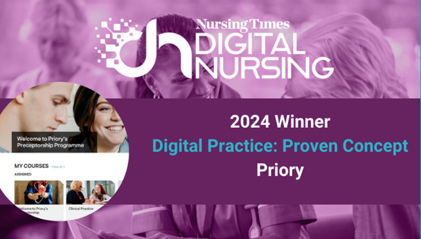 Nursing Times Digital Nursing Award poster for winner of proven concept 2024